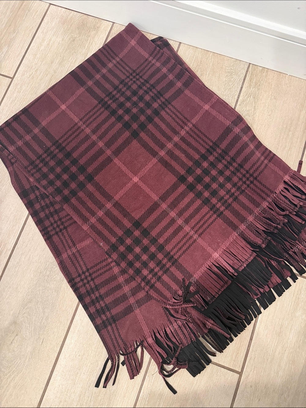 Flannel plaid women’s wrap